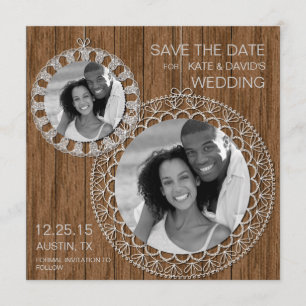 Rustikales Shabby Country Wedding Foto Save the Da Date