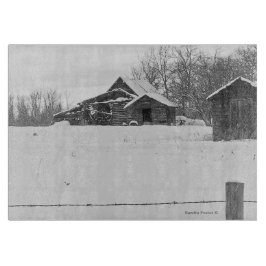 Rustikales Shacks-Foto-Kunst-Ausschnitt-Brett Schneidebrett
