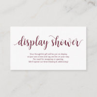 Rustikales Skript, Burgundy Farbe, Display-Dusche