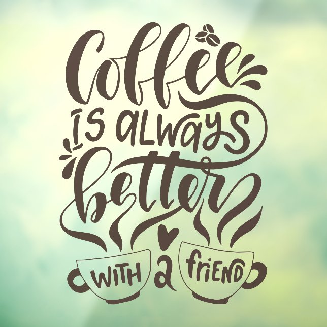 Rustikales Skript-Café-Fenster Dekodierungen Fensteraufkleber (Blatt 3)