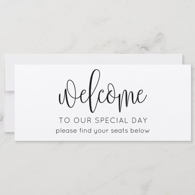 Rustikales Skript Hochzeitsset-Begrüßungsheader Einladung (Vorderseite)