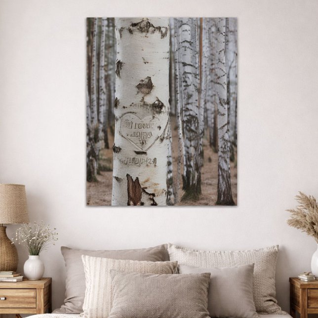 Rustikales SkriptWoods Verlobt Keepake Poster (Von Creator hochgeladen)