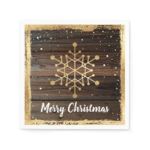 Rustikales Snowflake Gold Frohe Weihnachts-Party P