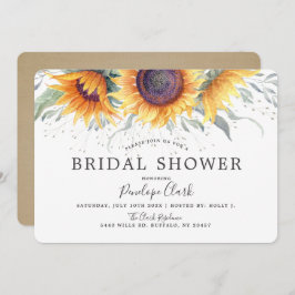 Rustikales Sonnenblumen | BRAUTPARTY Einladung
