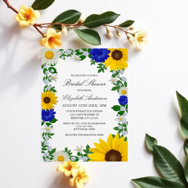 Rustikales Sonnenblumen Daisy Floral Brautparty (Von Creator hochgeladen)
