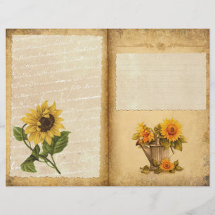 Rustikales Sonnenblumenjournal