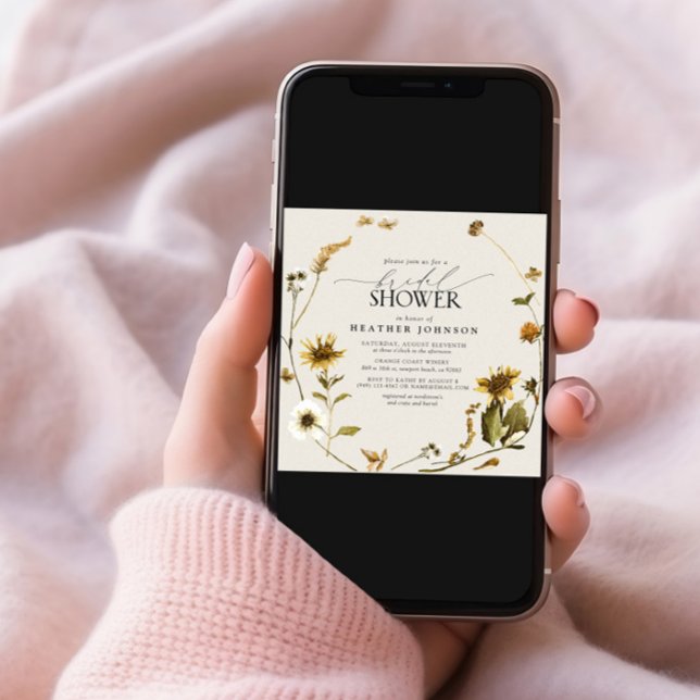 Rustikales Sonnenblumenkranz-Brautparty Einladung (Von Creator hochgeladen)