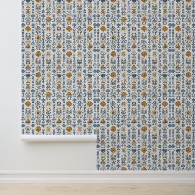 Rustikales Sonnenblumenmuster Tapete (Anwendung)