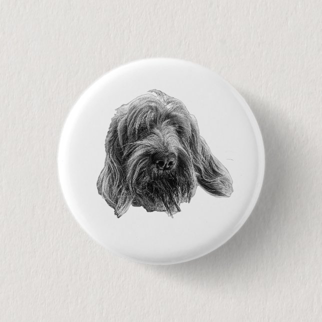 Rustikales Spinone-Abzeichen Button (Vorderseite)