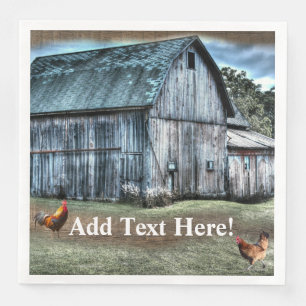 Rustikales Stall Paper Dinner Napkins Serviette
