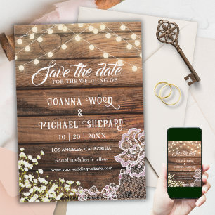 Rustikales Stallenholz Save The Date