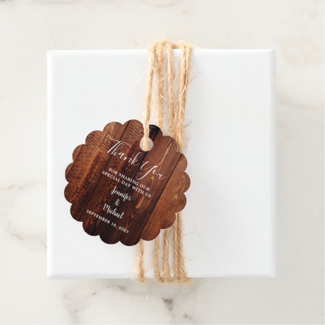 Rustikales Stallholz Drehbuch Land Hochzeit Vielen Geschenkanhänger (Beispiel)