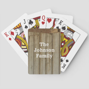 Rustikales Stallholz, Familienname, Western Spielkarten