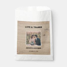Rustikales Stallholz Foto Hochzeit Liebe Dank Geschenktütchen