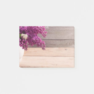 rustikales Stallholz, lila lila Post-it Klebezettel