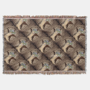 rustikales Stallholz Wildblume Cowboy Western Star Decke