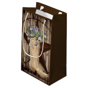 rustikales Stallholz Wildblume Western Landcowboy Kleine Geschenktüte