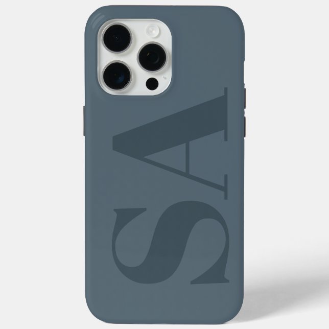 Rustikales Staubblau Wasserfarbe Minimal Zeitgenös Case-Mate iPhone Hülle (Rückseite)
