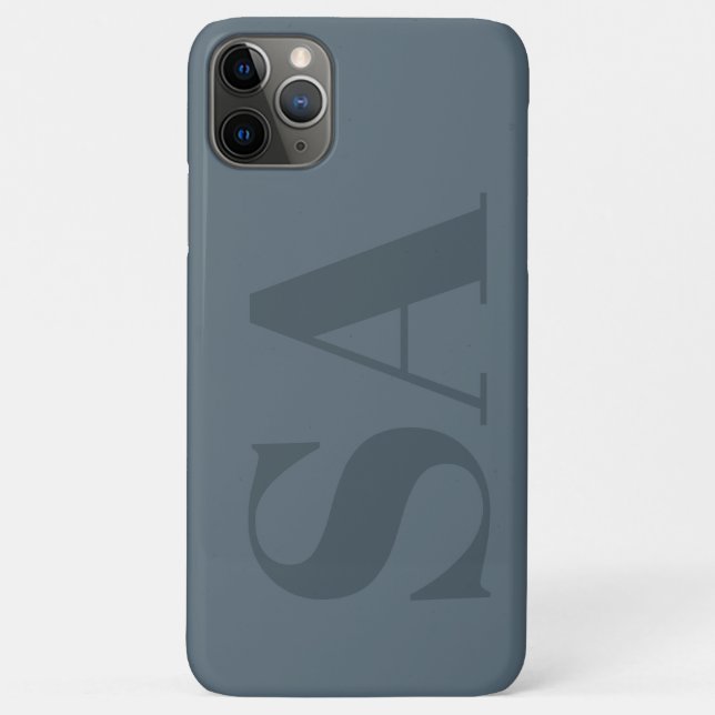 Rustikales Staubblau Wasserfarbe Minimal Zeitgenös Case-Mate iPhone Hülle (Rückseite)