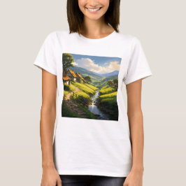 Rustikales Stone Houses Village T-Shirt