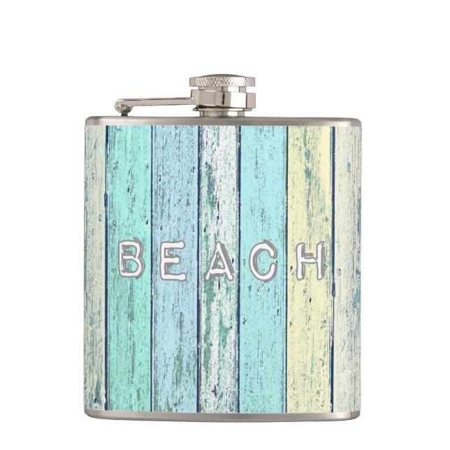 Rustikales Strand-Treibholz Flachmann (Vorderseite)