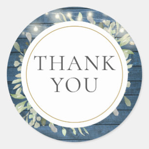 Rustikales String Lights Grüne Brautparty Gefallen Runder Aufkleber