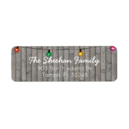 Rustikales String-Lights-Label