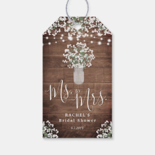 Rustikales String Lights Mason Jar Brautparty Gesc Geschenkanhänger