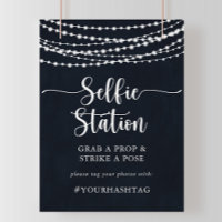 Rustikales String Lights Selfstation-Zeichen