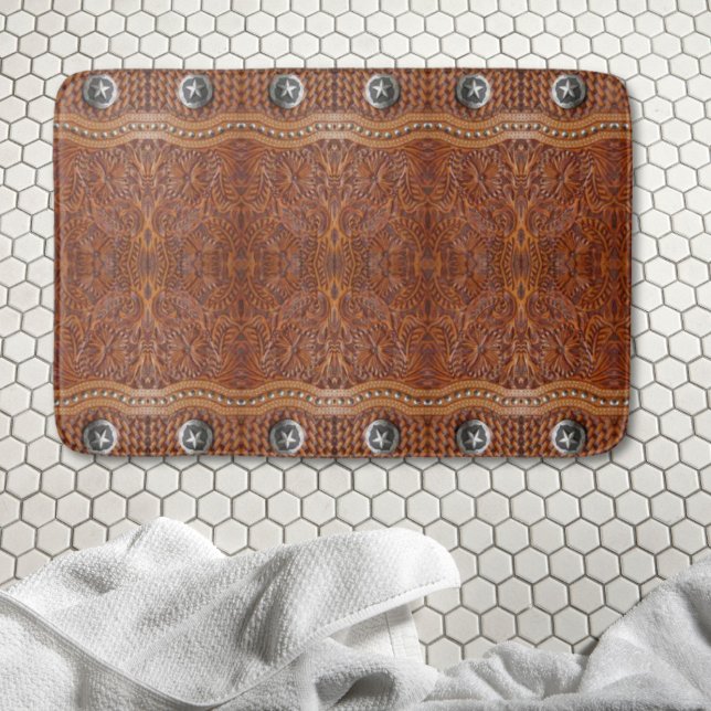 Rustikales Südwest Cowboy Western Country Pattern Badematte (Rustic Southwest Cowboy Western Country Pattern Bath Mat)