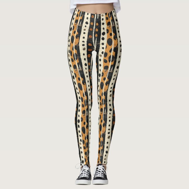 Rustikales Südwest-Streifenmuster (3) Leggings (Vorderseite)