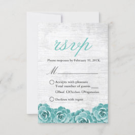 Rustikales Sukkulentes Blumengestein Elegante Hoch RSVP Karte