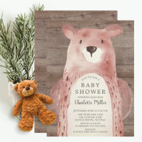 Rustikales Sweet Bear Gender Neutral Baby Dusche