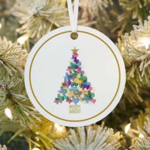 Rustikales Texas Christmas Tree Foto Ornament Aus Metall