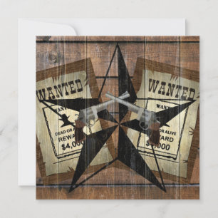 Rustikales Texas Star Western Duale Pistolen Gewol Einladung