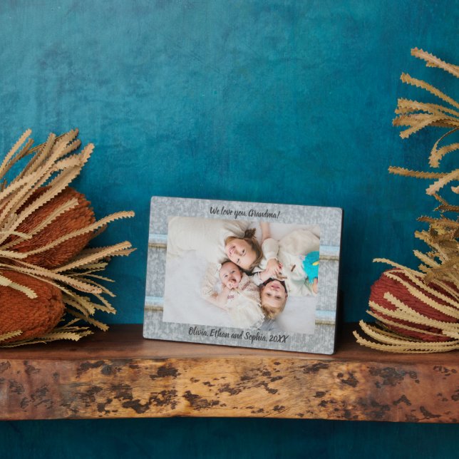 Rustikales Tin Silo Personalisiert Name Foto Plaqu Fotoplatte (Seite)