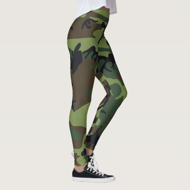 Rustikales trendy Camouflaged Camouflage Green Bro Leggings (Rechts)