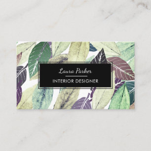 Rustikales trockenes Leaf Wasserfarbe Natur Yoga M Visitenkarte