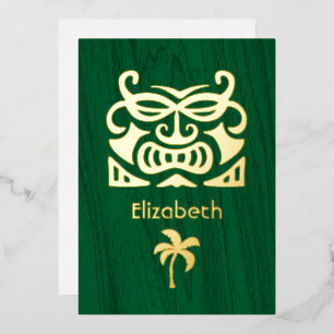 Rustikales tropisches Brautparty Folieneinladung