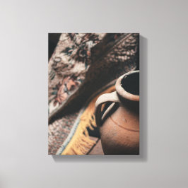 Rustikales Tuch und Krugbild auf Leinwand