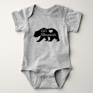 Rustikales uns gelassen Hibearnate schwarzer Baby Strampler