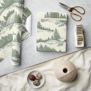 Rustikales Urlaubs-Öko-freundliches Baumverpackung Geschenkpapier