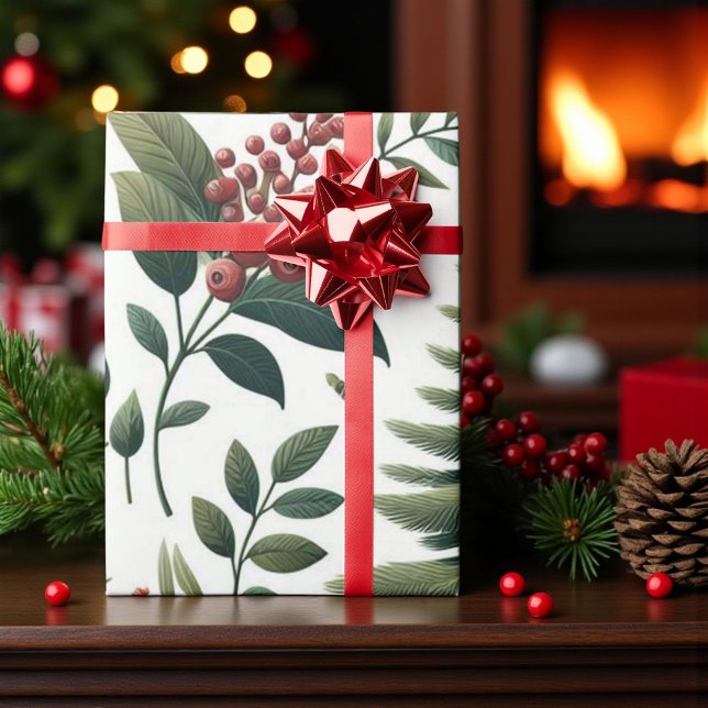 Rustikales Urlaubshotel Watercolor Geschenkpapier (Von Creator hochgeladen)