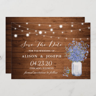 Rustikales Vergessen nicht ich Lichter Hochzeit sp Save The Date