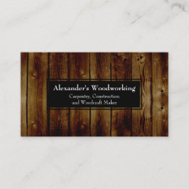Rustikales vertikales Holz verschalt Zimmerei-Bau Visitenkarte