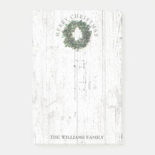 Rustikales verwittertes hölzerner post-it klebezettel