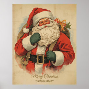 Rustikales Viktorianisches Santa Claus Poster