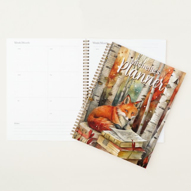 Rustikales Vintag Fox Books Woodland Journal Planer (Anzeige)