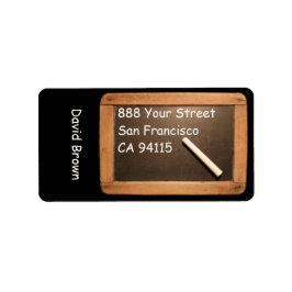 Rustikales Vintag School Slate Address Label Adressaufkleber