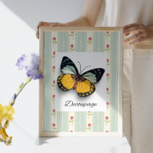 Rustikales vintage botanisches Muster Decoupage